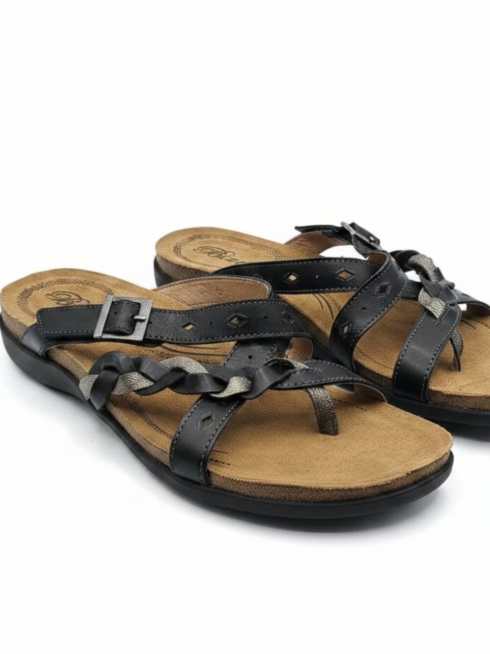 Biza Leather Strappy Sandals